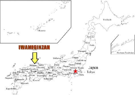 map of Iwami Ginzan